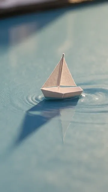 Opening close-up from the Turbo paper sailboat video